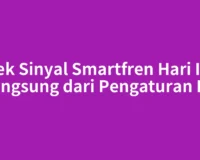 Cek Sinyal Smartfren Hari Ini Langsung dari Pengaturan HP