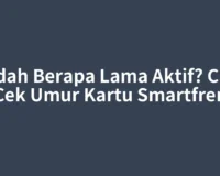 Sudah Berapa Lama Aktif? Cara Cek Umur Kartu Smartfren