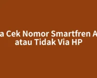 Cara Cek Nomor Smartfren Aktif atau Tidak Via HP