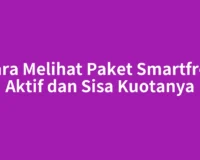 Cara Melihat Paket Smartfren Aktif dan Sisa Kuotanya